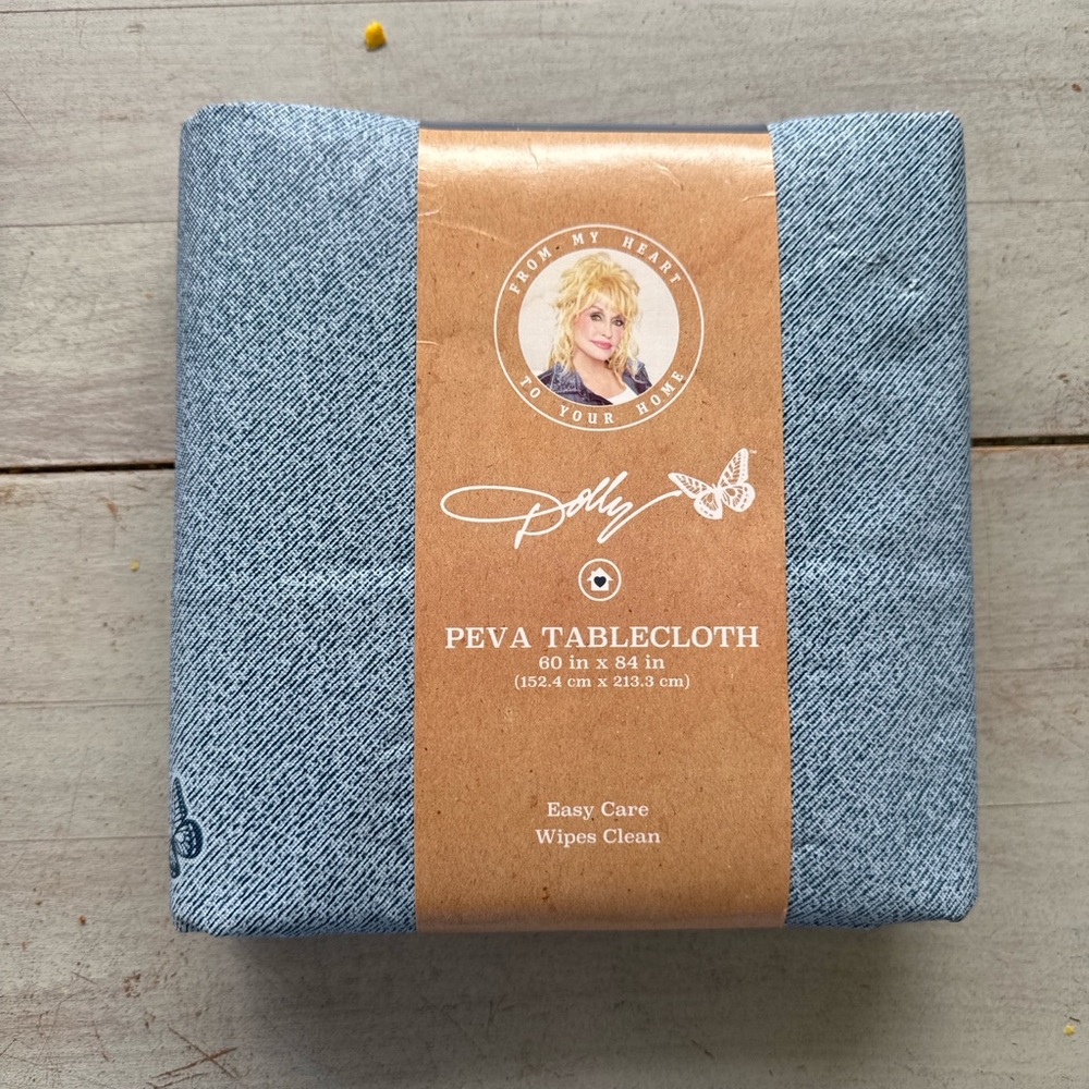 Dolly Parton Blue Peva Butterfly Tablecloth